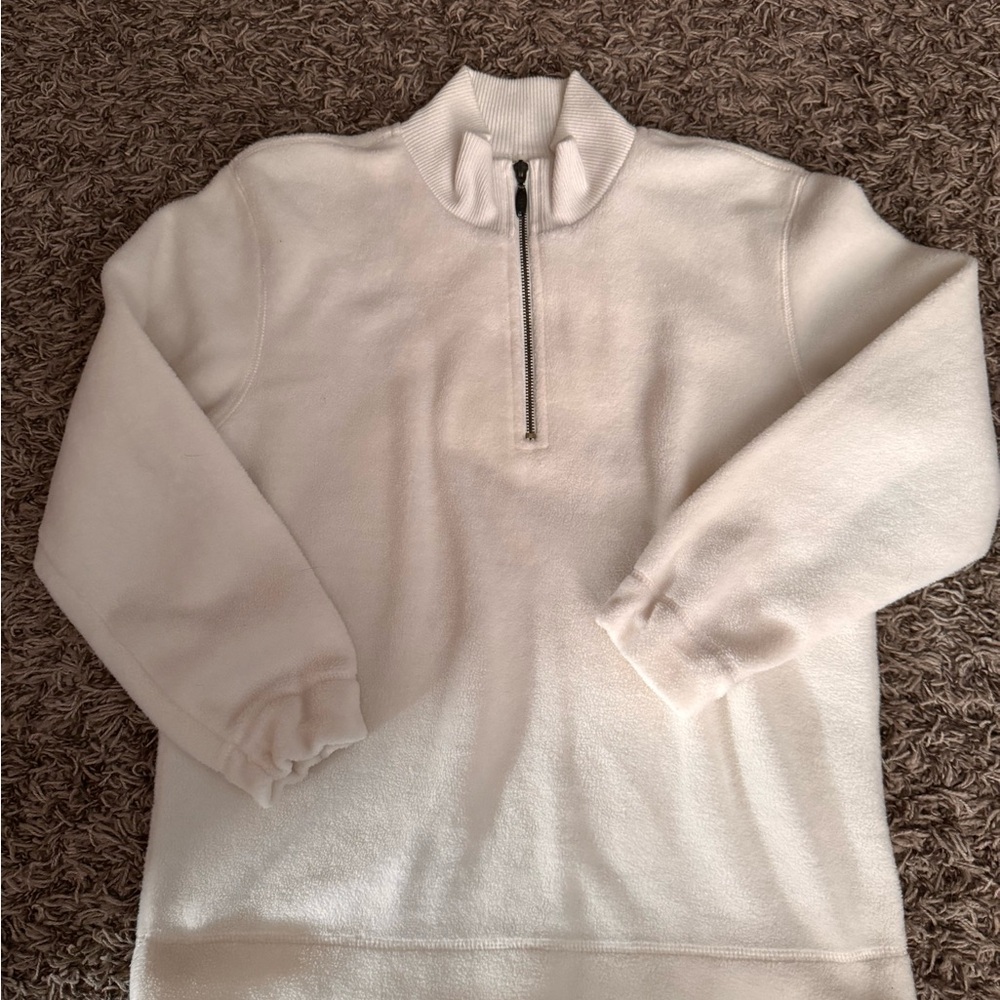 Liz Claiborne Cream Half-Zip Sweater
